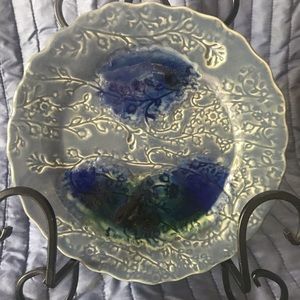 Karen Ford Anthropologie filigree side dish B/B